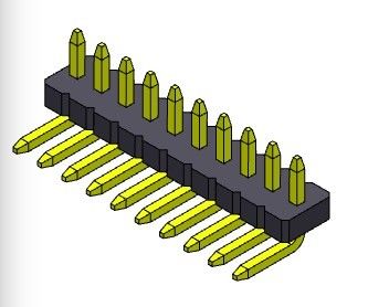 fileira 1*2 R/A PIN To 1*50PIN dos conectores do encabeçamento da placa de circuito de 1.27mm única