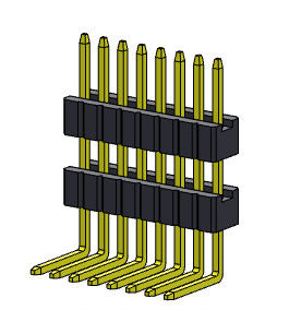 1.27mm Pin Female Header Connector 1*2 PIN To 1*50PIN SQ0.40mm