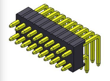 fileira 2*2 R/A PIN To 2*50PIN de 1.27*2.54mm Pin Female Header Connector Dual