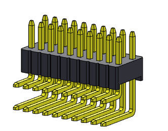 fileira 2*2 R/A PIN To 2*50PIN de 1.27*2.54mm Pin Female Header Connector Dual