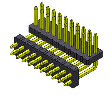 1.27mm Pin Header Connector Dual Row fêmea 2*2 PIN To 2*50PIN SQ0.40mm