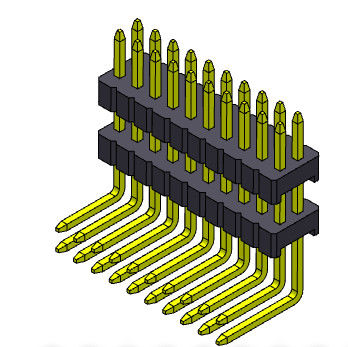 Pilha Pin Female Header Connector Electrical reto Pin Connector 1.27mm