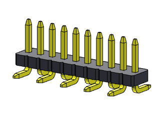 Único tipo de Pin Headers Connectors Straight SMT da fileira - 1 *2 PIN To 1*40PIN