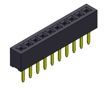 Tipo reto fileira fêmea do conector 1.00mm do encabeçamento da única - 1 *2 PIN To 1*40PIN H=2.10mm
