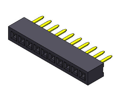 Tipo reto fileira fêmea do conector 1.00mm do encabeçamento da única - 1 *2 PIN To 1*40PIN H=2.10mm