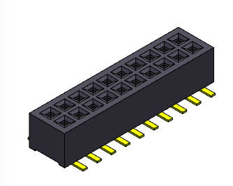 fileira dupla Pin Female Header Connector 2*3 PIN To 2*40PIN de 1.00mm