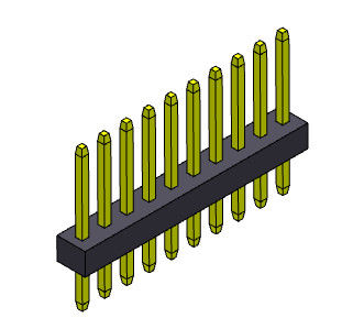 Tipo reto de 1*3 PIN To 1*40 PIN Single Row Header Connector 1.00mm