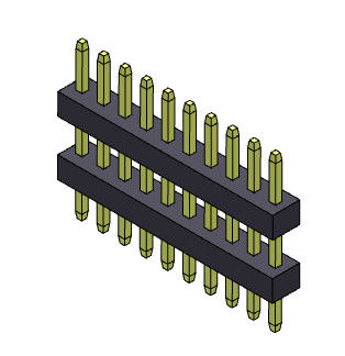 Pilha da fileira de Pin Header Connector 1.00mm tipo reto da única - 1 *3 PIN To 1*40PIN SQ0.30mm