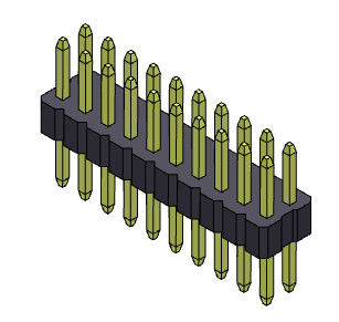 Tipo reto da fileira dupla de 2*3 PIN To 2*40 PIN Pin Female Header Connector 1.00mm