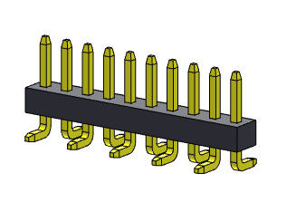 tipo de Pin Female Header Connector SMT da fileira de 1.00mm único - 1 *2 PIN To 1*40PIN