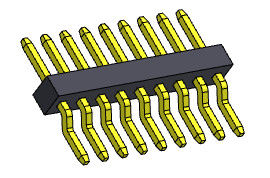 Tipo R/A de SMT da única fileira de Pin Header Connector 1.00mm - 1 *2 PIN To 1*40PIN H=1.00mm
