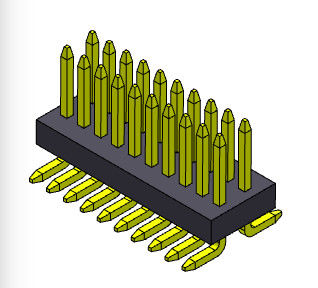 Fileira dupla do passo 0.8*1.2mm 2*3 PIN To 2*50 PIN Pin Female Header Connector 0.8mm