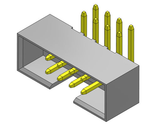 Tipo duplo do ângulo direito da fileira do encabeçamento da caixa do passo de 2AMP 2mm - 2 *8-2*25Pin