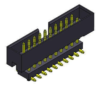 conector elevado 2*4-2*25 Pin Nylon 6T 2AMP do encabeçamento da caixa do mergulho de 2.00mm SMT