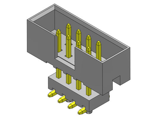 conector elevado 2*4-2*25 Pin Nylon 6T 2AMP do encabeçamento da caixa do mergulho de 2.00mm SMT