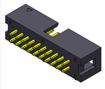 Encabeçamento reto 2*3-2*32Pin 600V AC/DC da caixa do mergulho 2.54mm da fileira dupla