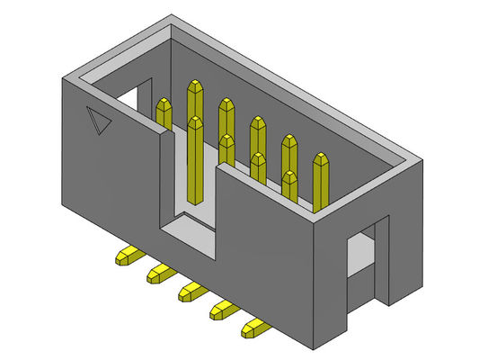 tipo do conector 2*3-2*32 Pin Nylot 6T 3AMP SMT do encabeçamento da caixa de 2.54mm com Pegs