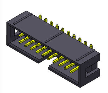 tipo do conector 2*3-2*32 Pin Nylot 6T 3AMP SMT do encabeçamento da caixa de 2.54mm com Pegs