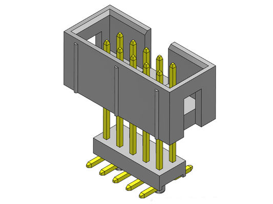A fileira dupla de 2*3-2*32 Pin Box Header 2.54mm elevou o tipo do mergulho de SMT