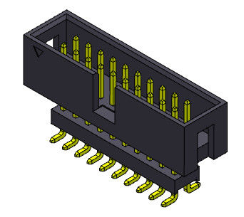 A fileira dupla de 2*3-2*32 Pin Box Header 2.54mm elevou o tipo do mergulho de SMT