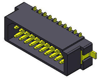 Placa do passo 1.00mm SMT para embarcar o conector de alimentação de superfície masculino da montagem do conector