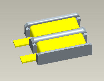 tipo de SMT do conector de bateria 60V de 2.5mm com espaçar os tamanhos 1,2 6.5mm