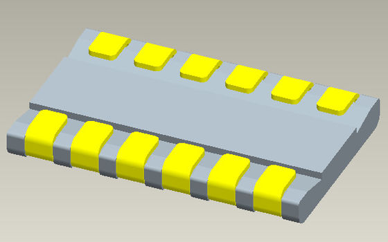 Conector de bateria do passo 1.27mm fêmea rápida de SMT de 12 conectores da bateria do volt
