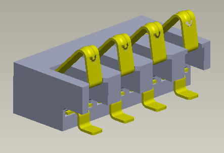 Tipo minuto de SMT dos ciclos de Pin Connector Life Test 3000 da bateria 4 de 2.54mm