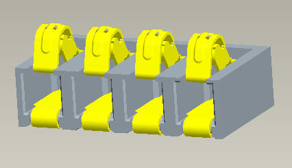 5.0AMP tipo de SMT do conector de bateria do passo 4.25mm com os Pegs 5000 ciclos mínimos