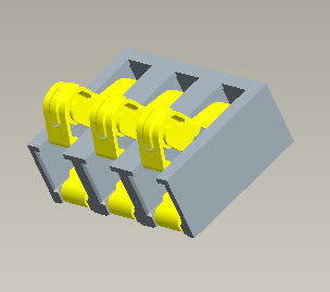 5.0AMP tipo de SMT do conector de bateria do passo 4.25mm com os Pegs 5000 ciclos mínimos