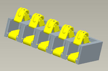 5.0AMP tipo de SMT do conector de bateria do passo 4.25mm com os Pegs 5000 ciclos mínimos