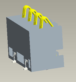 O conector de bateria SMT do passo 2.5mm datilografa H=6.7mm 4 Pin With Pegs