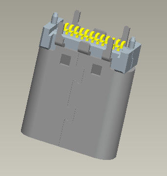 Tipo conector 180° vertical de SMT do Usb C 3,1 dos conectores do entrada/saída