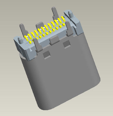 Tipo conector 180° vertical de SMT do Usb C 3,1 dos conectores do entrada/saída