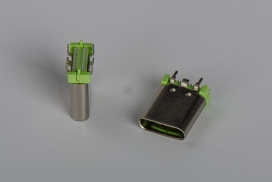 Tipo conector 180° vertical de SMT do Usb C 3,1 dos conectores do entrada/saída