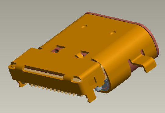 C de USB 3,1 dos conectores do entrada/saída de 8.65mm Afundar-placa de 5 ampères