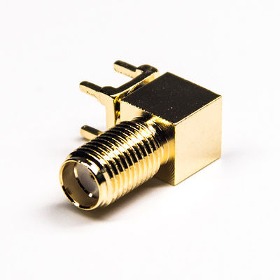 ângulo direito fêmea de conector coaxial de Sma do conector coaxial de 17mm RF