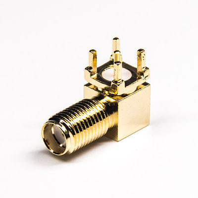 ângulo direito fêmea de conector coaxial de Sma do conector coaxial de 17mm RF