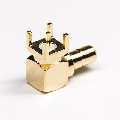 Tipo reto masculino ângulo direito do mergulho do conector de Smb de 4 furos 90 graus