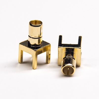 Conector do RF SMB do chapeamento de ouro de 4 furos para a montagem L 11.5MM do PWB