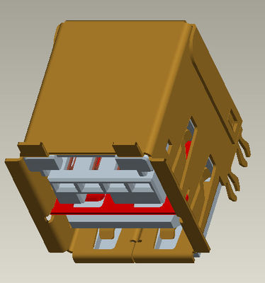 tipo fêmea do mergulho do ângulo direito 90° do conector do Usb do poder 3.0Amp (com orelha) 5V 12V 24V