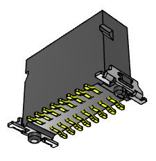 Placa de alta velocidade de H 9.85mm para embarcar o GV do conector 1.27mm habilitado